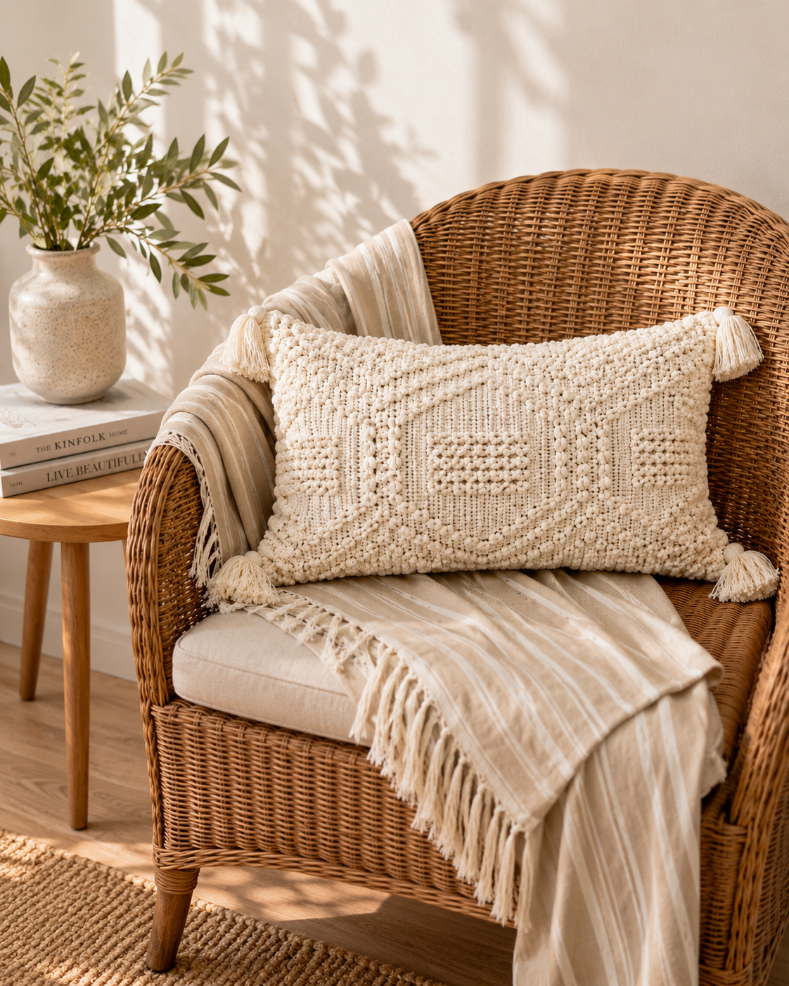 Ivory Dune Cushion Cover | Includes Filler