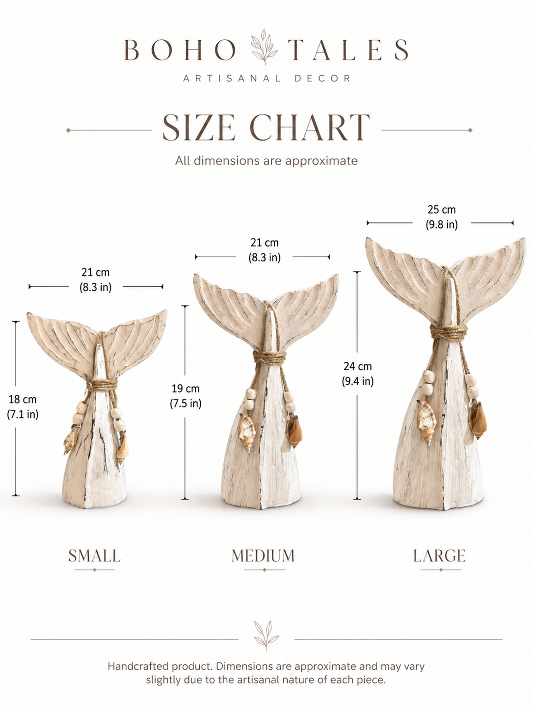 The Caudal- Set of 3 Whale tail