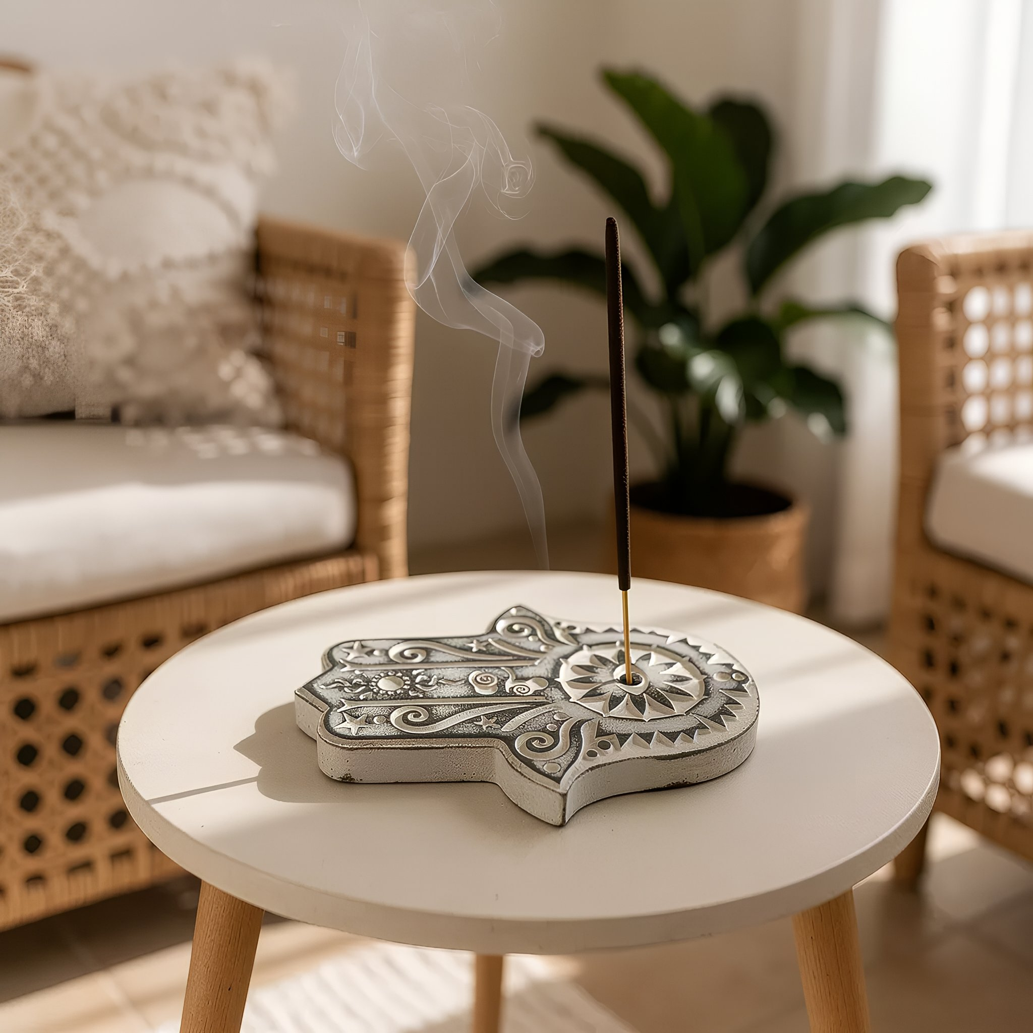 Incense Holder With Black Sand