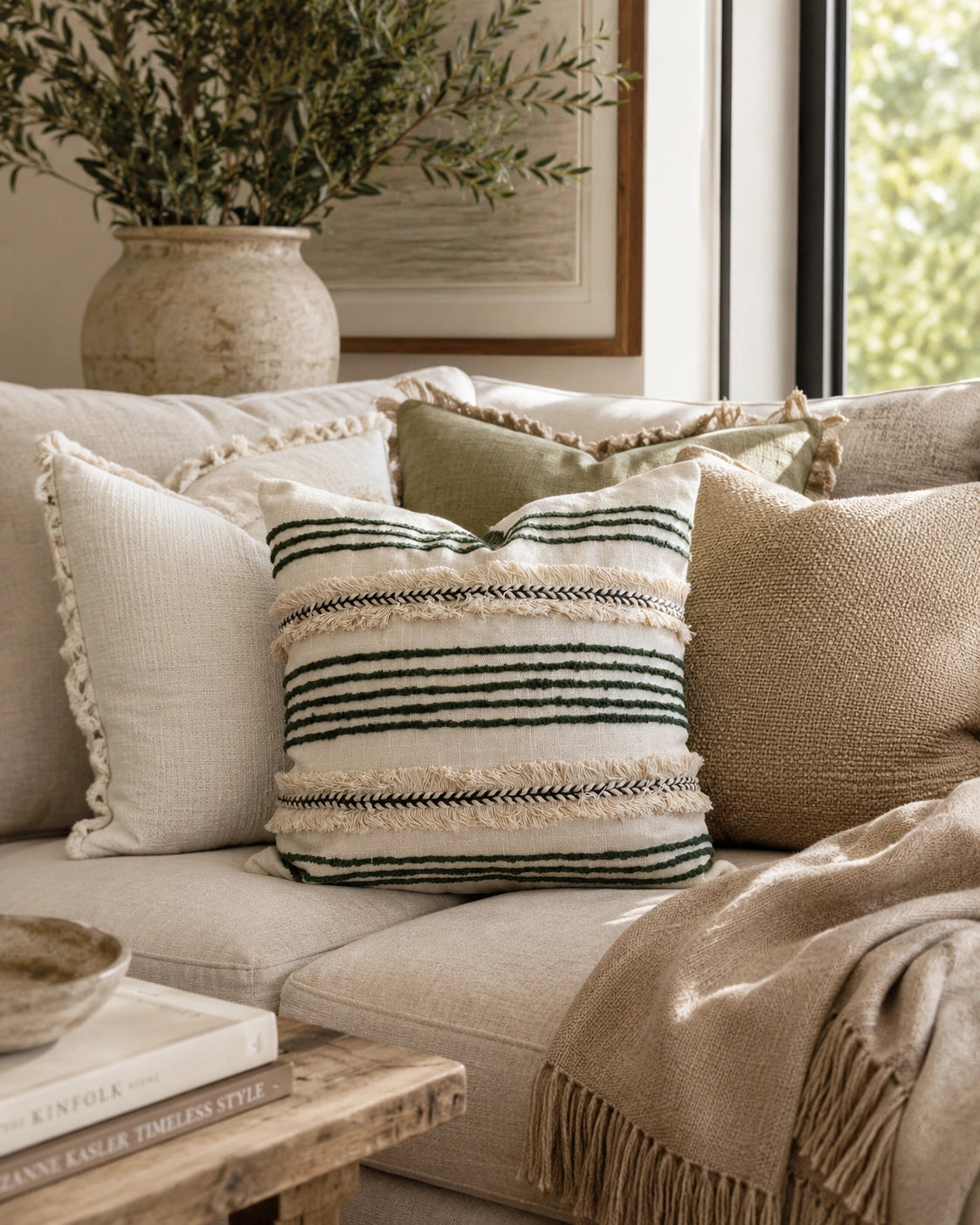 Forest Fringe Cushion Cover
