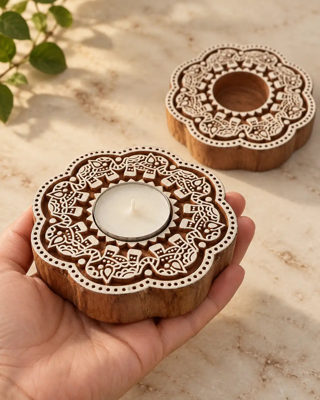 Indra Tealight Holders - Set of 2