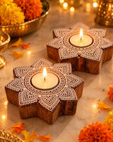 Nara Tealight Holders - Set of 2