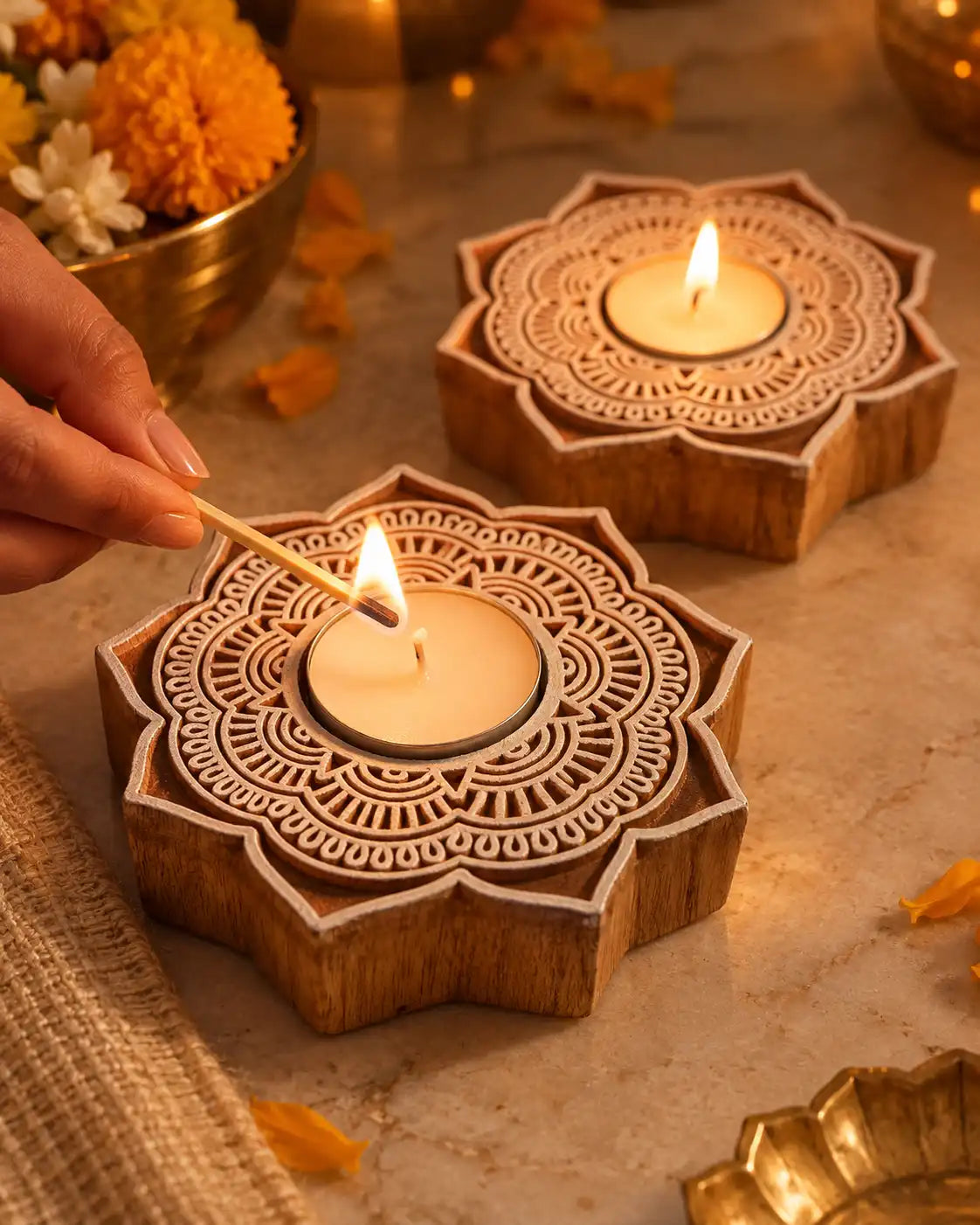 Aurea Tealight Holder - Set of 2