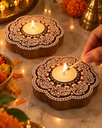 Indra Tealight Holders - Set of 2