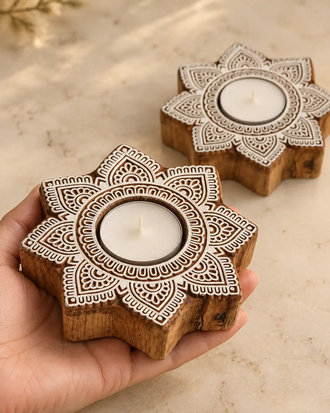 Nara Tealight Holders - Set of 2