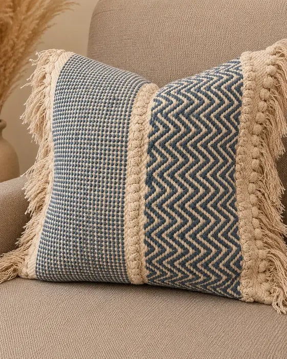 Indigo Drift Cushion Cover