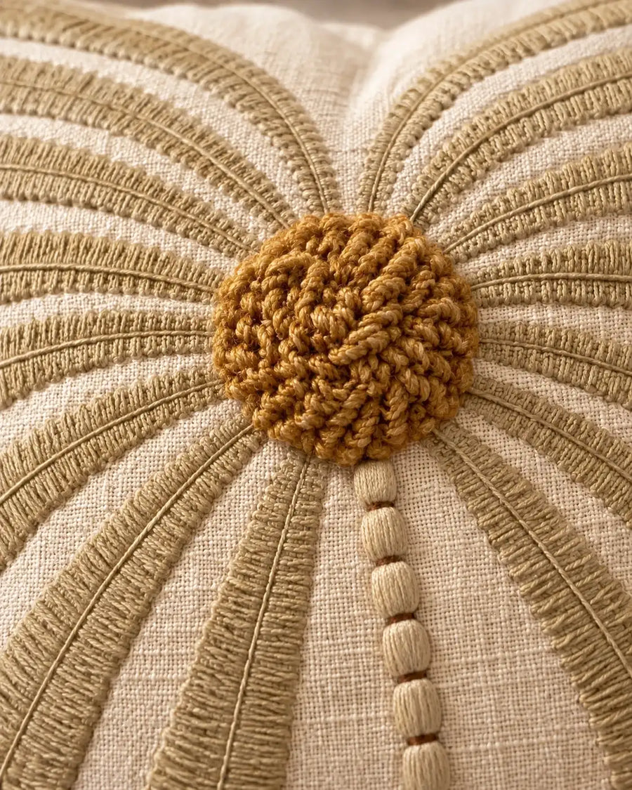 Ivory Blossom Cushion Cover