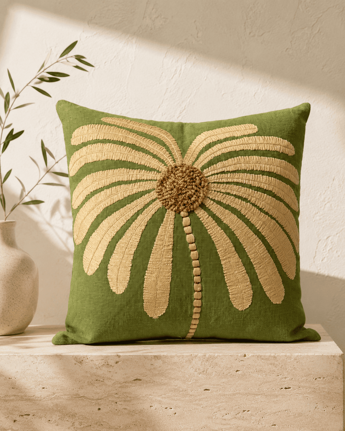 Sage Blossom Cushion Cover | Cover Only