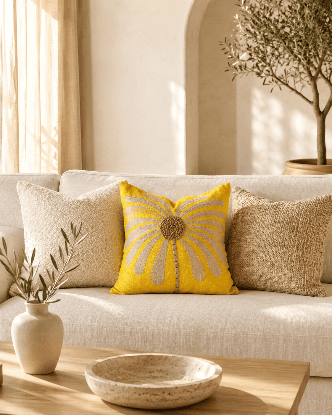 Sunbeam Blossom Cushion Cover | Cover Only