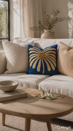 Azure Blossom Cushion Cover | Cover Only