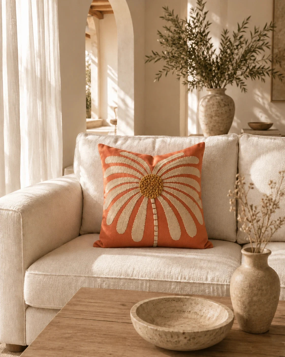 Russet Blossom Cushion Cover