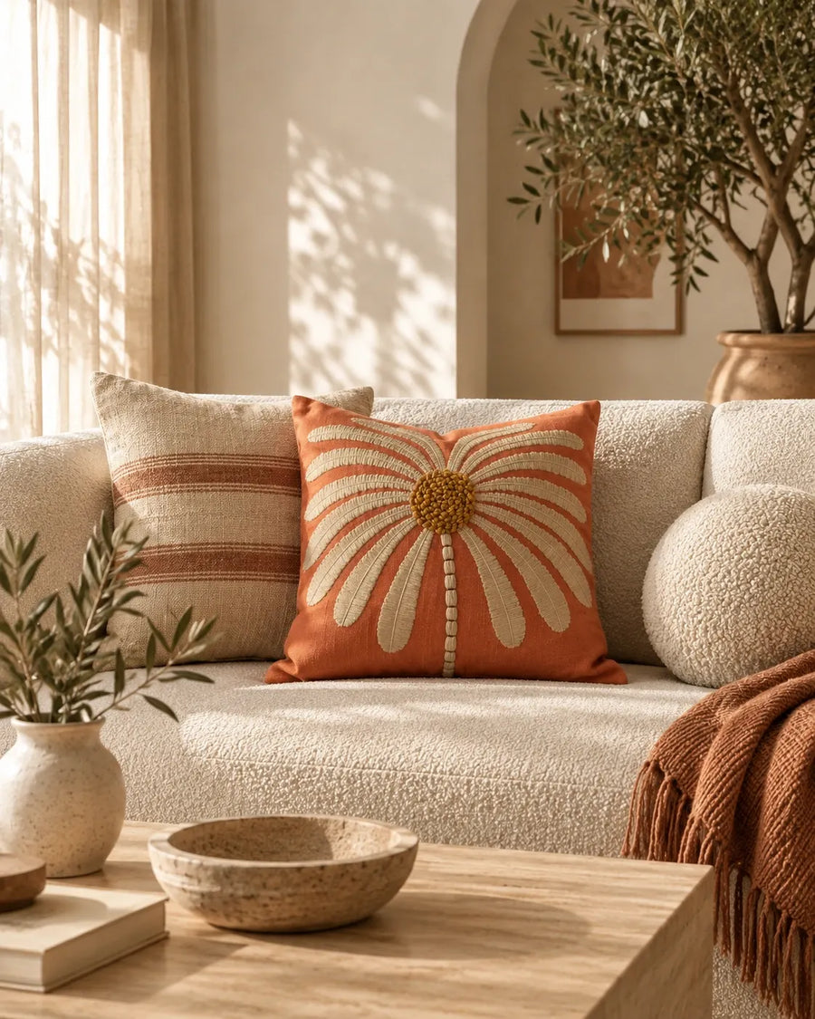 Russet Blossom Cushion Cover
