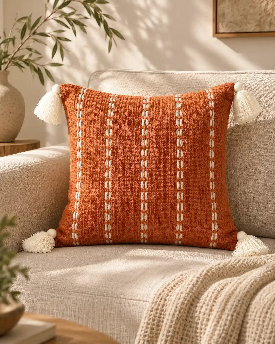Terra Tassel Cushion Cover